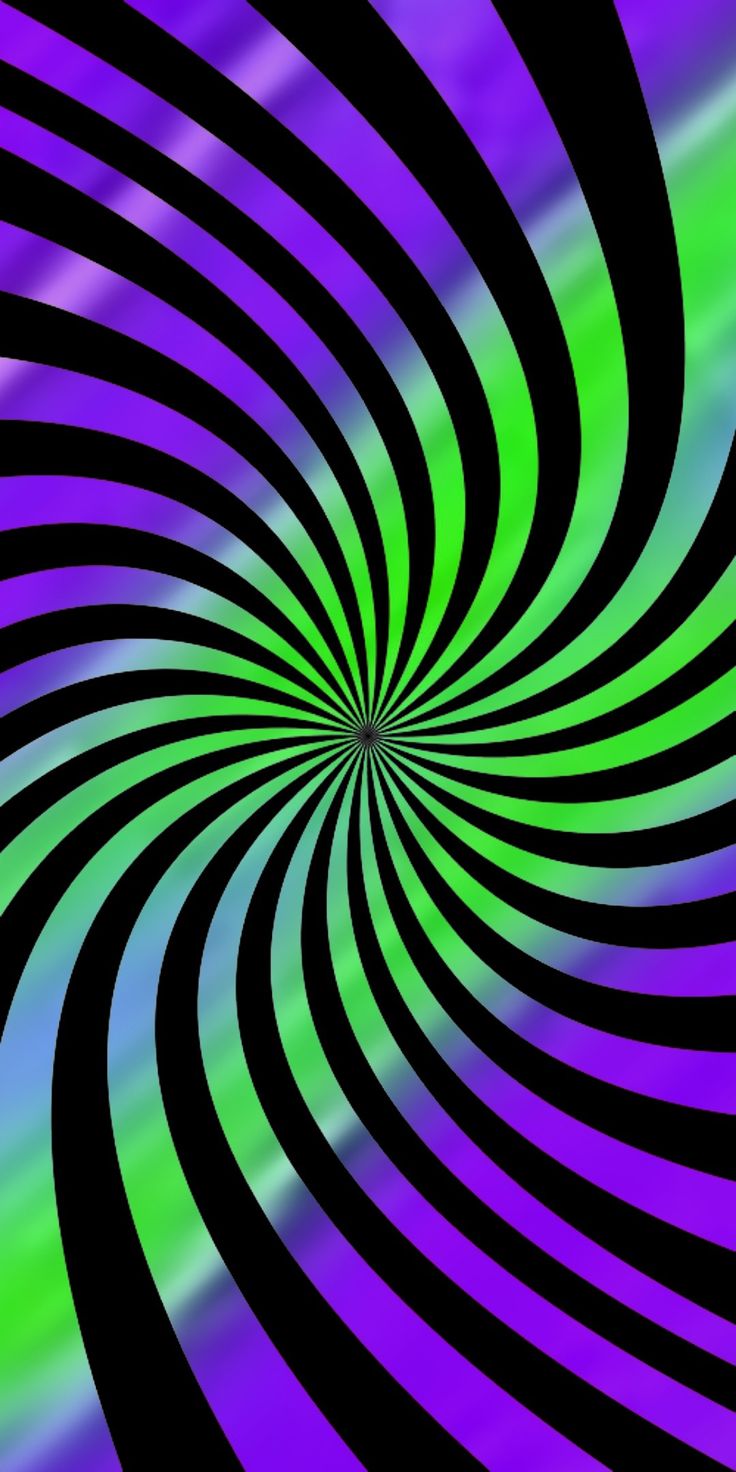 an image of a spiral design that looks like it is going through the air in purple and green