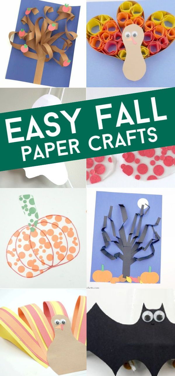 easy fall paper crafts for kids to make