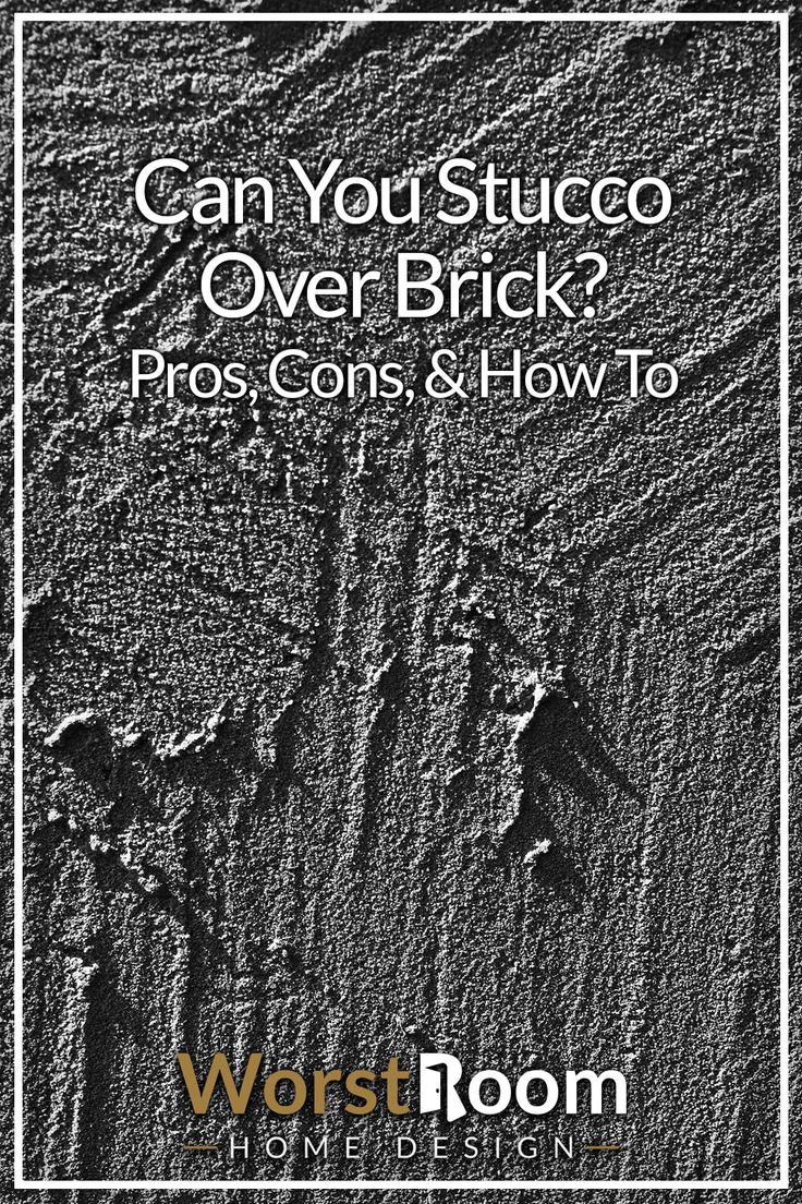 Can You Stucco Over Brick? Pros, Cons, & How To Brick To Stucco Exterior, Cover Exterior Brick, Stucco Brick Wall, Plaster Over Brick Exterior, How To Cover Brick Exterior, Diy Stucco Exterior Walls, Stucco And Wood Fence, Brick Stucco Exterior, Stucco Chimney Exterior