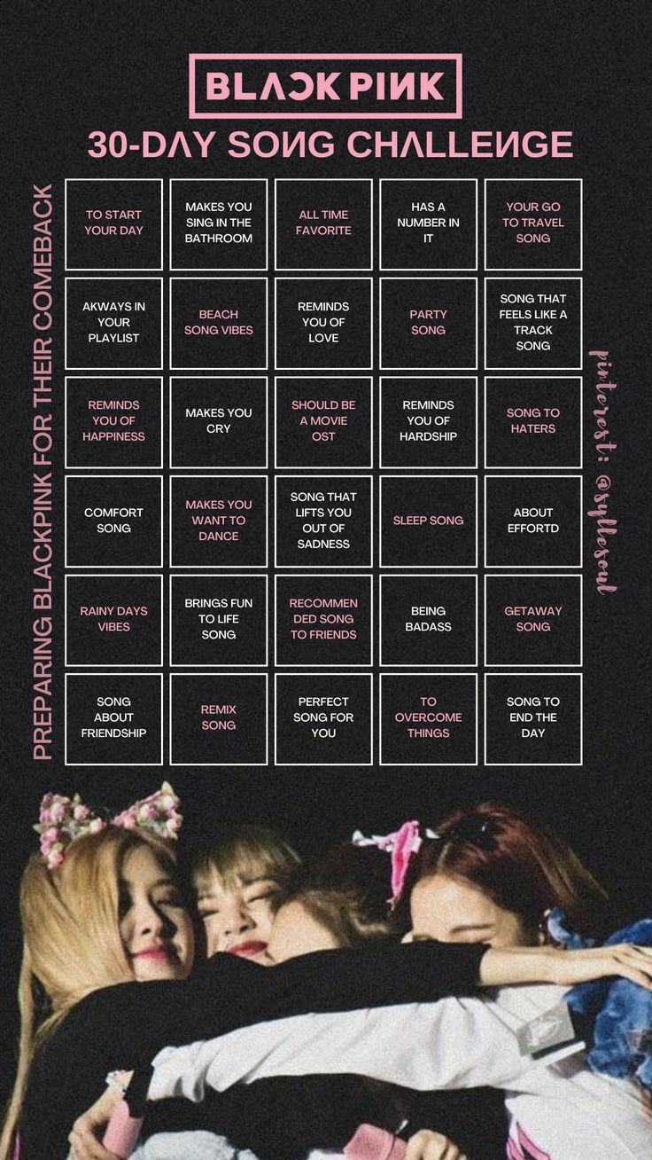 blackpink's 30 - day song challenge poster