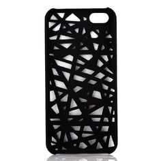 an iphone case that is made out of black plastic