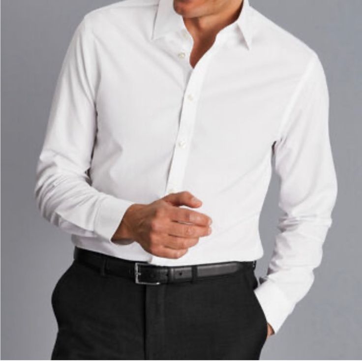 Non Iron Slim Fit Long Sleeve Dress Shirt 100% Cotton Smart White Collared Shirt, White Slim Fit Smart Shirt, Smart White Dress Shirt For Business Casual, White Fitted Business Top, Smart White Cotton Shirt, Smart White Business Shirt, White Slim Fit Smart Dress Shirt, Smart White Slim Fit Dress Shirt, Smart Slim Fit White Dress Shirt