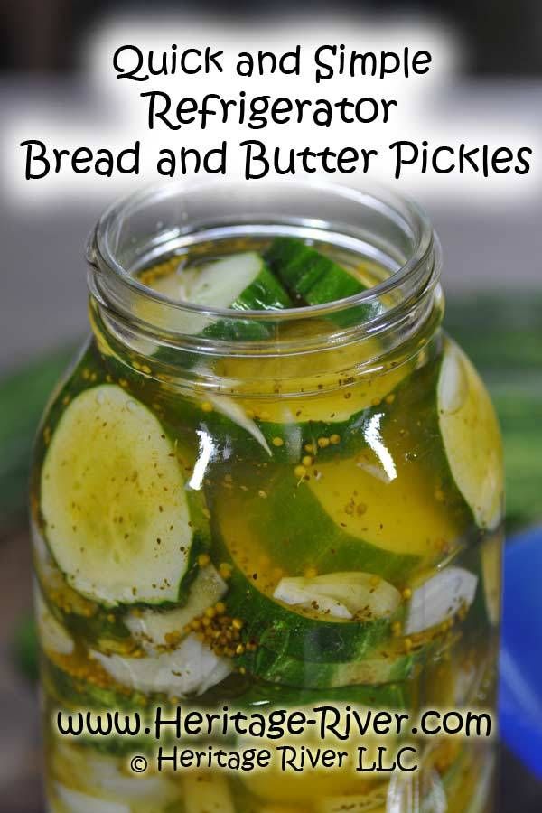 a mason jar filled with sliced cucumber and minty bread and butter pickles