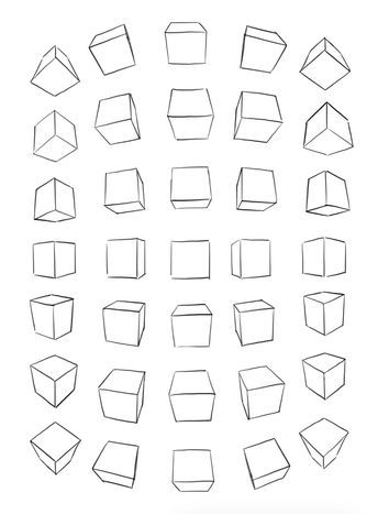 a bunch of different shapes and sizes of boxes