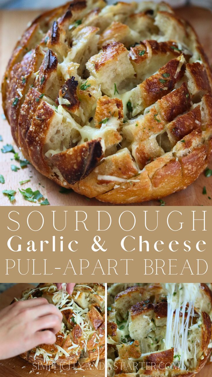 this garlic and cheese pull apart bread is the perfect appetizer for any meal