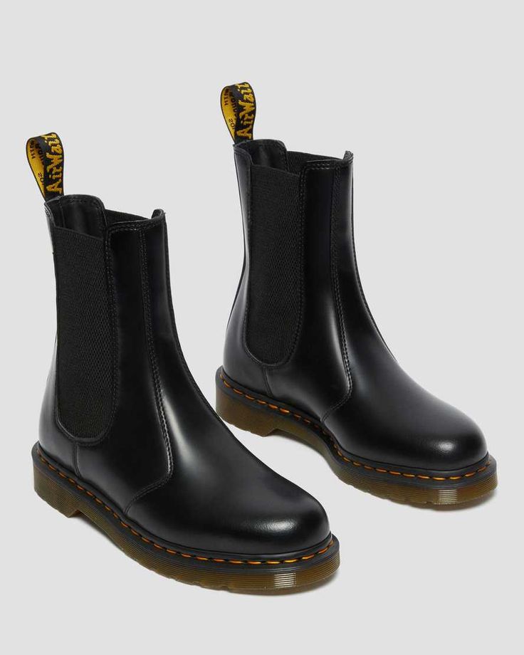 Just because something is a classic, doesn't mean it can't be messed with. Inspired by a design pulled from our archive, we've reworked our Original Chelsea boot with an unorthodox high silhouette. Made from tough Smooth leather, the Chelsea boots stay true to the decades-old design with yellow welt stitching and a scripted AirWair heel loop. Pull-on style, with elastic gussets Hardwearing and famously tough, our Smooth leather can be polished to shine or scuffed-up Our Goodyear-welted lines are Luxury Chelsea Boots With Rubber Heel Cap For Workwear, Luxury Casual Chelsea Boots With Rubber Sole, Luxury Chelsea Boots With Rubber Sole And Round Toe, Luxury Leather High Ankle Chelsea Boots, Luxury Chelsea Boots With Leather Sole And Square Toe, Luxury High Ankle Leather Chelsea Boots, Luxury Leather Chelsea Boots With Leather Sole, Luxury Leather Chelsea Boots For Outdoor, Brown Fitted Luxury Chelsea Boots