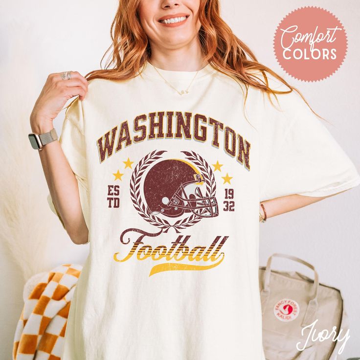 Vintage Commanders Shirt | Retro Washington Commander Game Day Tee | Comfort Colors Football Fan Gift | Sunday Football Washington Shirt | Washington Commander, Sunday Football, Football Sunday, Gifts For Football Fans, Football Fans, New T, Long Shirt, American Football, Game Day