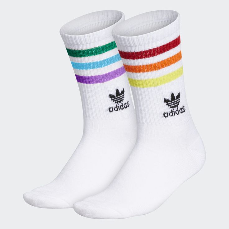 Socks Adidas, Support Lgbtq, Pride Shoes, Oversized Jeans, Adidas Originals Women, Adidas Sport, Athletic Socks, Lgbtq Pride, Give Back