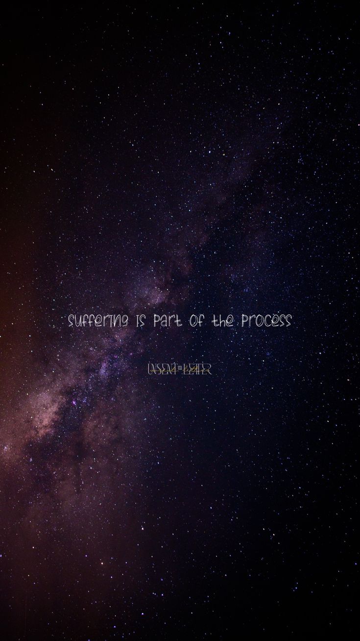 the sky with stars and a quote on it that says, something is part of the process