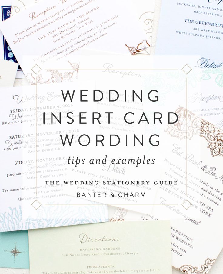 wedding insert card wording tips and examples the wedding stationery guide by banter & charm