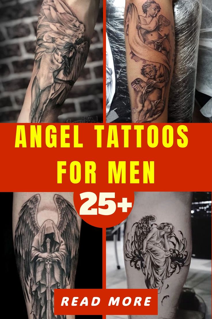 Angel Tattoos For Men Angel Hugging Tattoo, Whispering Angel Tattoo, Divine Intervention Tattoo, Protector Tattoo For Men, Angel Tattoos Men, Stone Angel Tattoo, Guardian Angel Tattoo For Men Forearm, Angel Tattoo Men Arm, Arc Angel Michael Tattoo