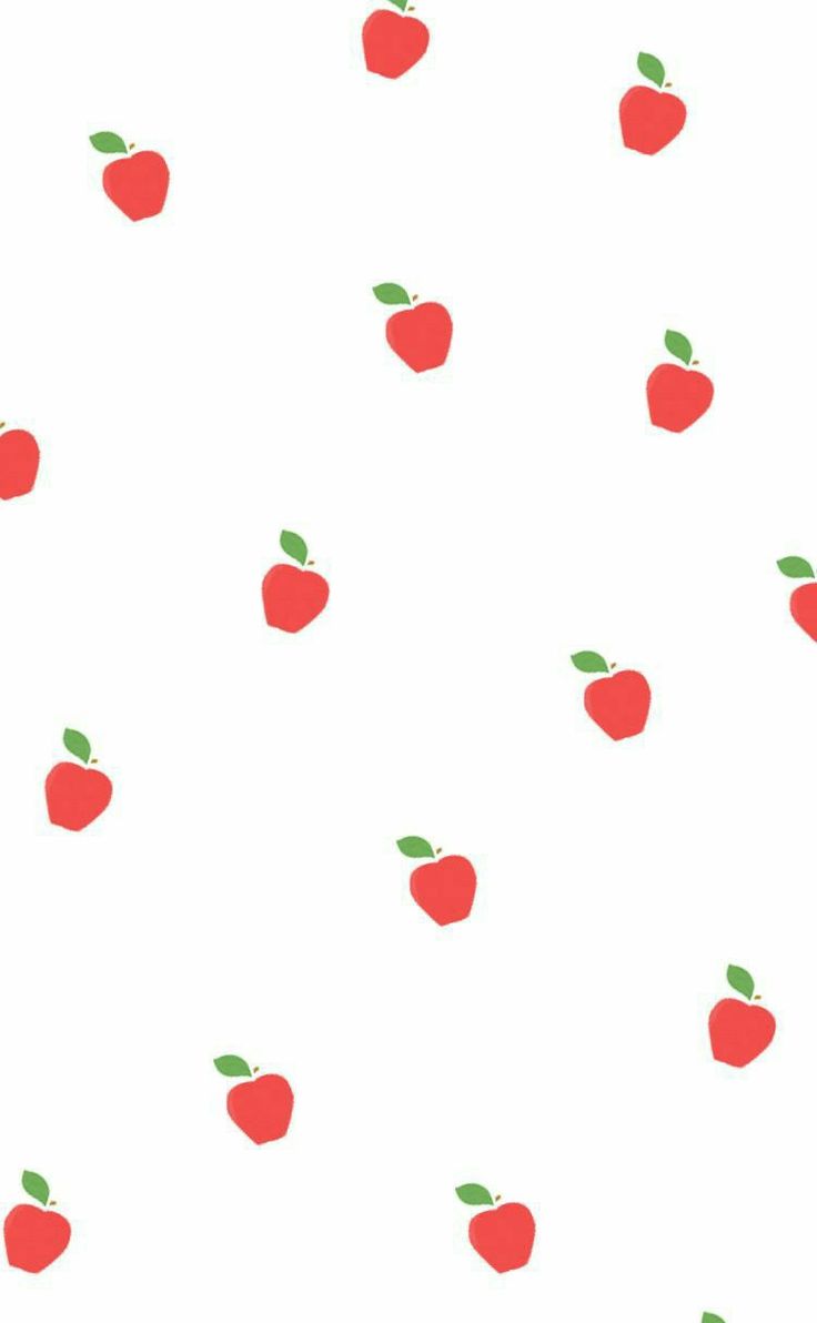 an apple pattern on a white background