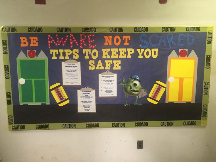 a bulletin board that says beware not tips to keep you safe