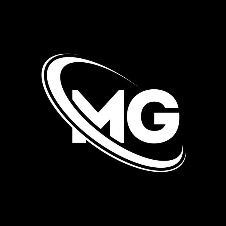 the logo for mgm is shown on a black background with white letters and an oval shape