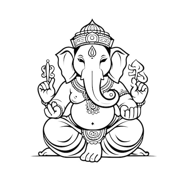 an elephant sitting in the middle of a line drawing with letters on it's side