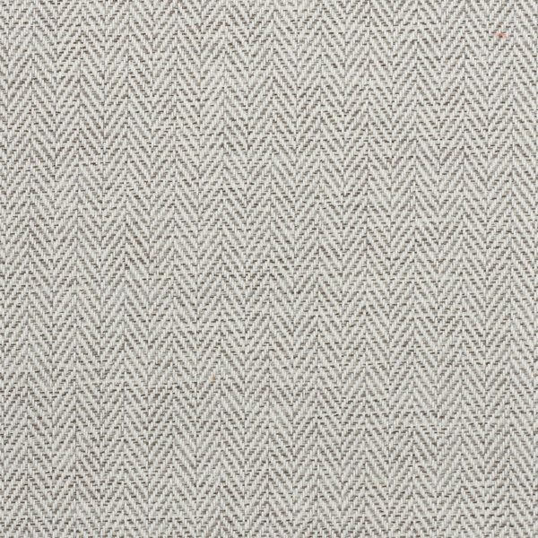 an upholstered fabric textured with white and grey herringbones