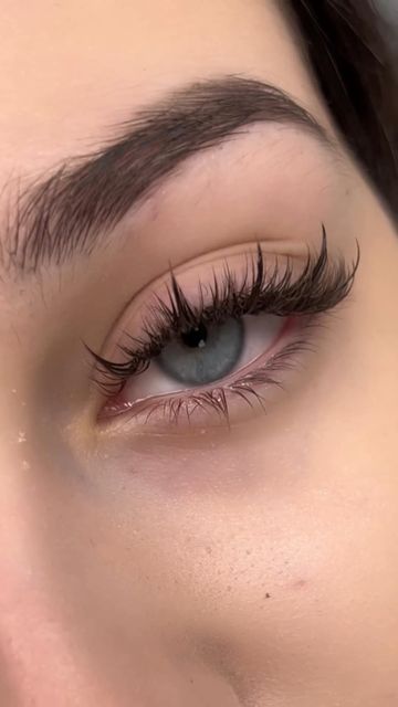 Chunky Wispy Lashes, Natural Fox Lashes, Cat Wispy Lashes, Eyelashes Fox Eye, Lash Natural Extensions, Fox Lashes Extensions, Lashes Ideas Natural, Lashes Inspo Wispy, Fox Wispy Lashes