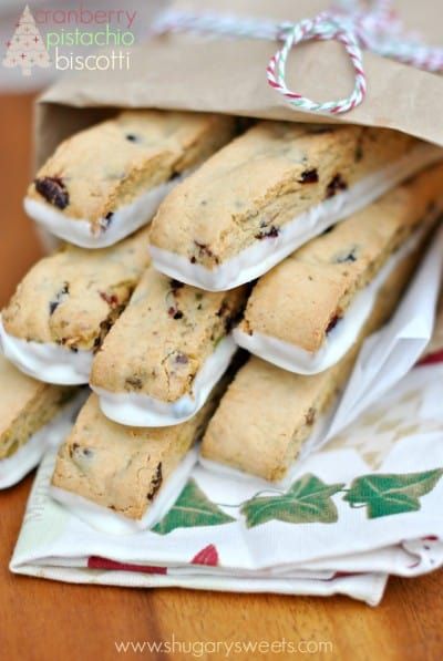 a bag full of cookies sitting on top of a wooden table