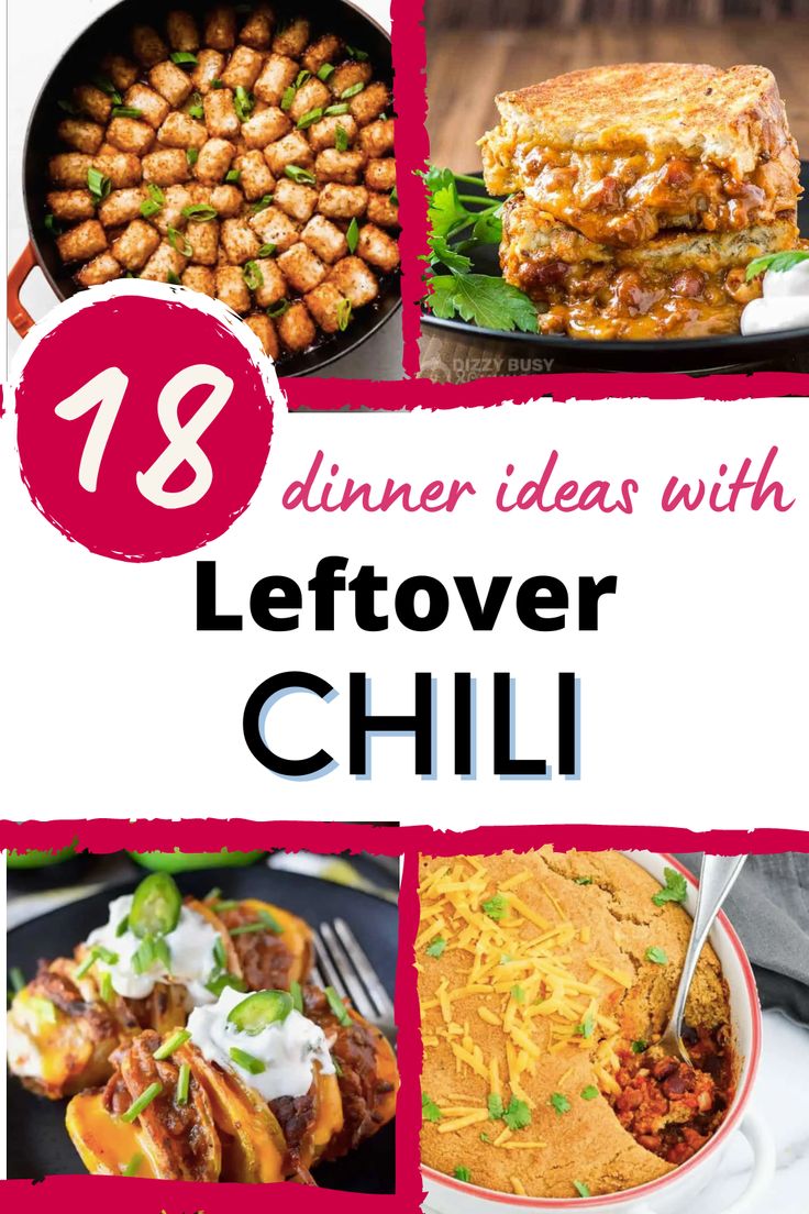 Wondering what to do with leftover chili? Check out these 18 dinner recipes. Includes tater tot chili cheese casserole. chili cheese dogs, polenta skillet pie, and chili cheese hasselback potatoes. Dinner recipes for families Leftover Chili Ideas, Potatoes Dinner Recipes, Recipes With Chili, Polenta Skillet, Chili Cheese Casserole, Leftover Chili Recipes, Veg Chili, Skillet Pie, Family Favorite Casseroles