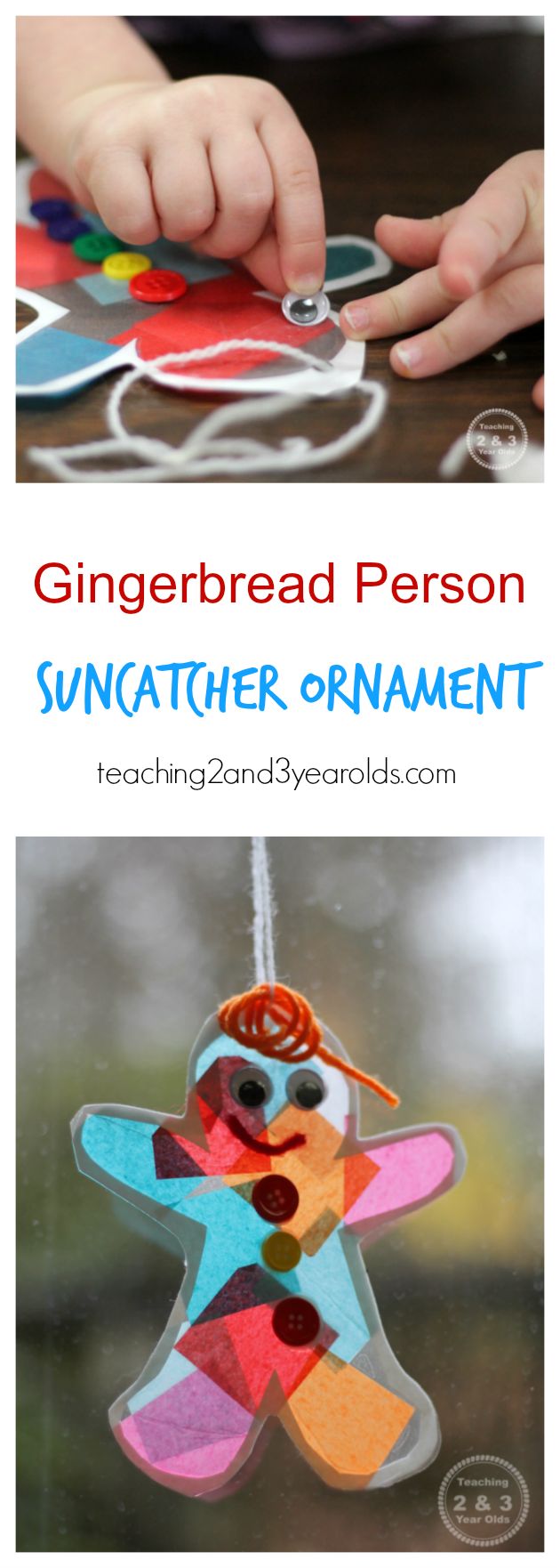 gingerbread person suncather ornament for kids to make