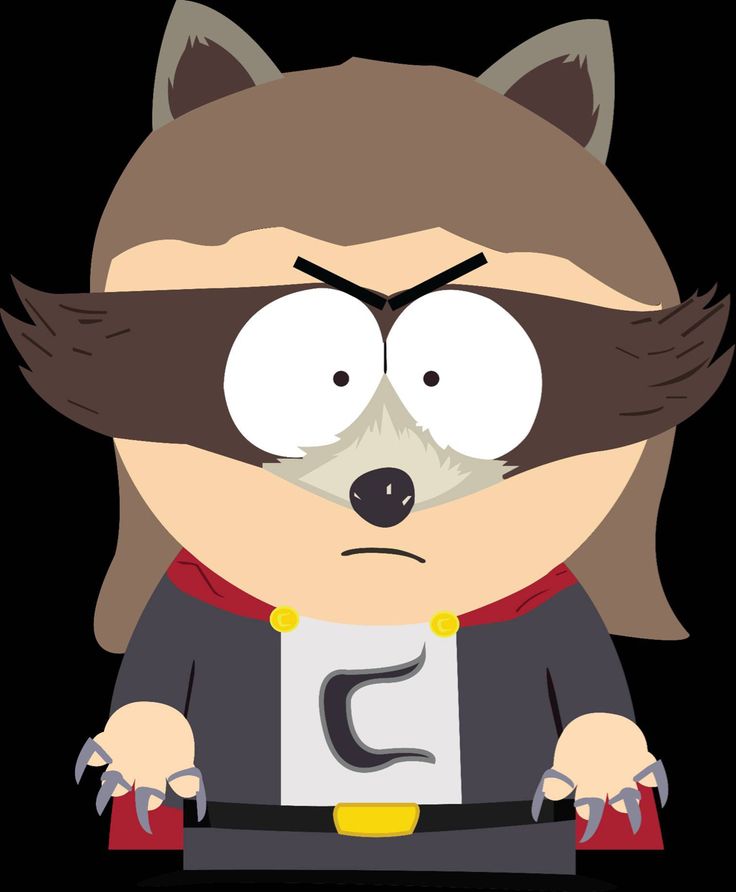 a cartoon raccoon wearing a cape and glasses