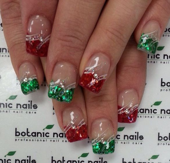 Xmas Nail Art, Nail Tip Designs, Holiday Nail Designs, Christmas Gel Nails, Her Nails, Christmas Nail Art Designs, Holiday Nail Art, Christmas Nails Acrylic, Explosion Box