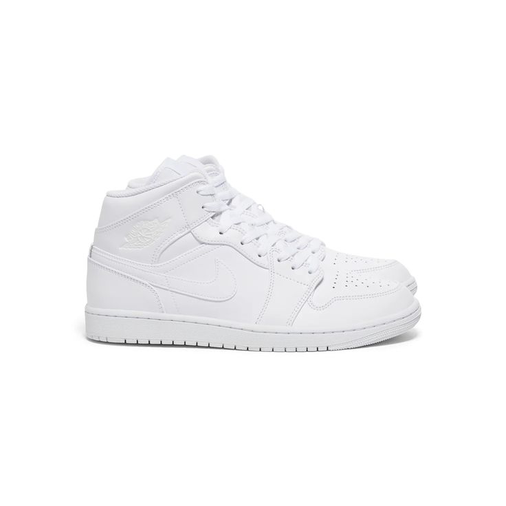 Nike Air Jordan 1 Mid (White) – Concepts Slip-resistant Synthetic High-top Sneakers With Round Toe, Jordan Lace-up Shoes With Cushioned Footbed, White Slip-resistant Synthetic Sneakers, Breathable Leather Jordan Shoes With White Sole, Sports High-top Sneakers With Cushioned Footbed, Classic Synthetic Basketball Shoes With Round Toe, Classic Synthetic Basketball Shoes, Cushioned Lace-up Synthetic Basketball Shoes, Synthetic Lace-up Basketball Shoes With Cushioned Footbed