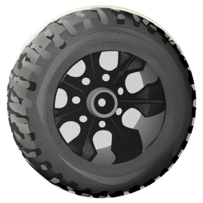 an image of a black and white tire