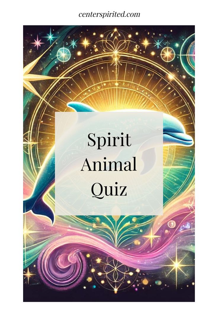 the spirit animal quiz with an image of a dolphin and stars in the night sky