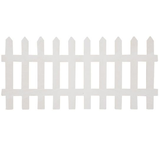 a white picket fence on a white background