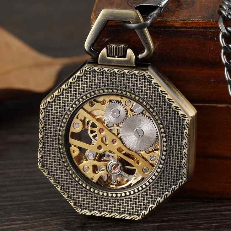 Steampunk pocket watch: The Hexagonal shape of this Pocket Watch is suitable for any woman looking for an elegant vintage accessory. The pocket watch comes with its chain in a presentation box. Fully winded, the power reserve of the watch can reach 36 hours. If you wear it more than 10 hours per day, extra winding up will not be necessary. Type: mechanical pocket watch Diameter: about 1.6ich | 4.3cm Total Length of chain: about 14.5inch | 37cm Steampunk Pocket Watch, Dolphin Bracelet, Dragon Star, Clock Numbers, Wood Inlay Rings, Watch Gears, Mechanical Pocket Watch, Punk Accessories, Arrow Ring