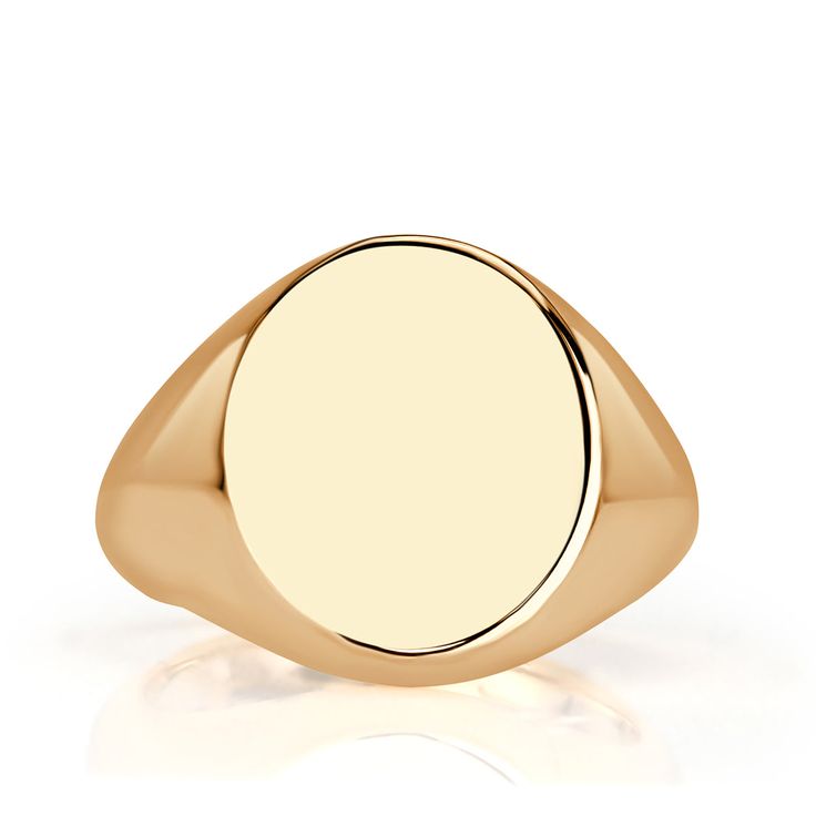 Signet Ring in 18k Champagne Yellow Gold Timeless Gold Signet Ring With Hallmarks, Yellow Gold Signet Ring With Shiny Finish, Classic Gold Signet Ring With Hallmarks, Yellow Gold Signet Ring With Hallmarks, Luxury Gold-plated Yellow Gold Signet Ring, Mark Broumand, 18k Rose Gold, Signet Ring, Precious Metals