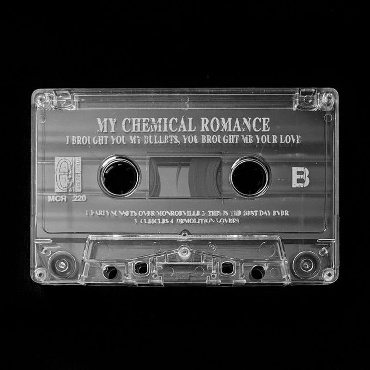 an audio cassette with the words my chemical romance written on it