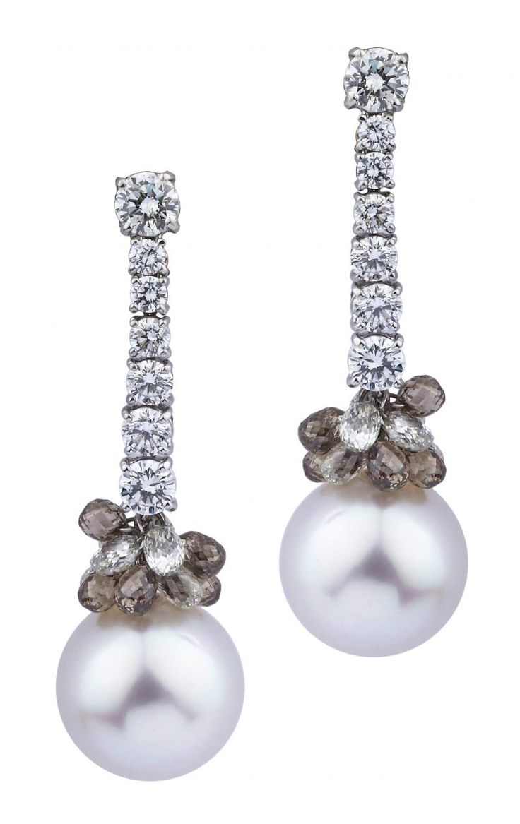 Our delicate 18K White Gold South Sea Pearl Diamond Earrings are an expertly crafted jewelry-box essential. These stunning earrings feature a combination of precious 18K white gold with round pearl and round brilliant cut Diamonds for an elegant addition to your style. Luxury High Luster Pearl Earrings, Pearl High Jewelry, Luxury Platinum Pearl Earrings For Formal Occasions, Luxury Platinum Pearl Earrings For Wedding, Elegant Platinum Pearl Earrings For Formal Occasions, Luxury Platinum Pearl Earrings, Luxury White Diamond Platinum Earrings, Luxury White Platinum Diamond Earrings, Exquisite White Diamond Earrings For Evening