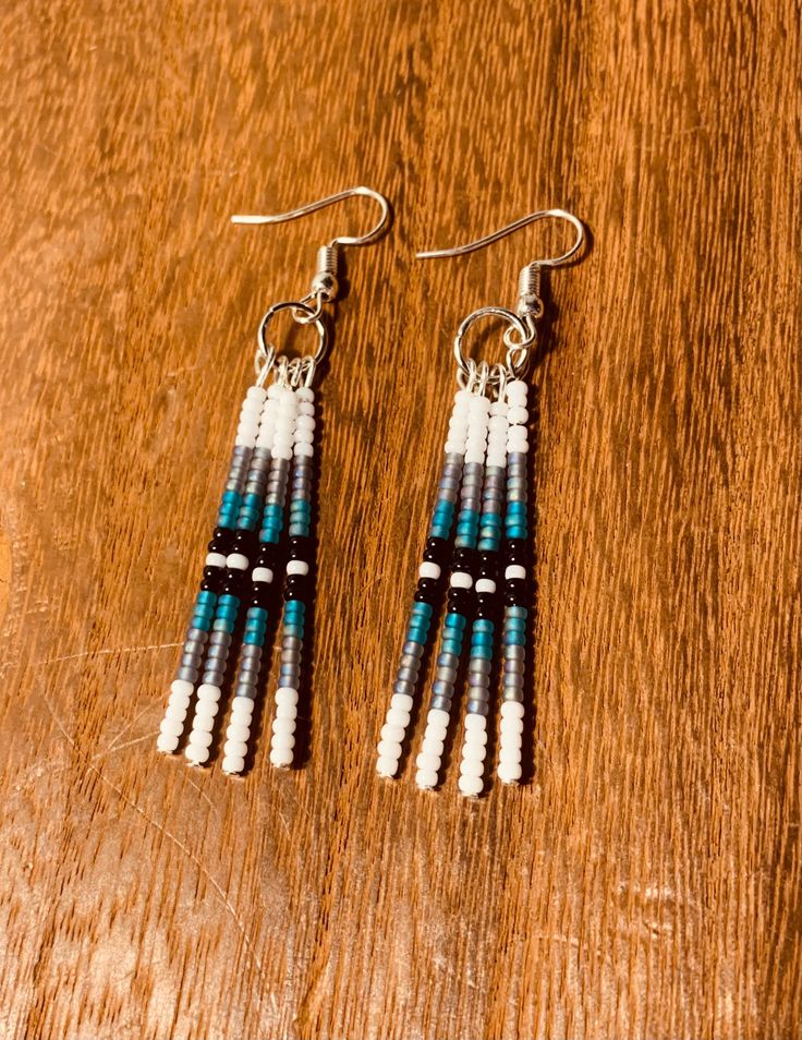 Handmade beaded dangle earrings Things To Make With Small Beads, Adjustable Beaded Drop Earrings, Beaded Drop Crystal Earrings, Colorful Dangle Beaded Earrings, Adjustable Beaded Crystal Drop Earrings, Southwestern Style Dangle Earrings With Tiny Beads, Handmade Southwestern Beaded Dangle Earrings, Nature-inspired Dangle Beaded Earrings As Gift, Beaded Earrings Patterns Free