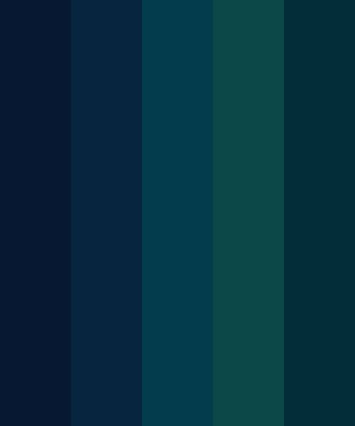 the dark blue and green color palette is shown