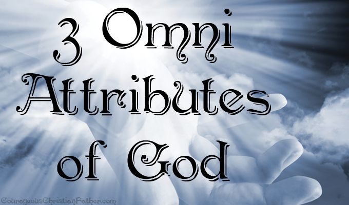 the words 3 omm attributes of god in black and white