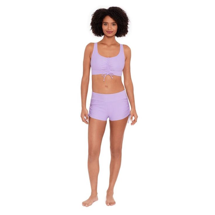 Show up to the beach and pool in style with this Women's Eco Beach Longline Scoopneck Tie Front Bikini Top. Show up to the beach and pool in style with this Women's Eco Beach Longline Scoopneck Tie Front Bikini Top. FEATURES Scoopneck Longline silohuette Removable cups WirelessFABRIC & CARE Nylon, spandex Lining: polyester Hand wash and line dry Imported Size: Small. Color: Light Blue. Gender: female. Age Group: adult. Beach Swimwear Bra Friendly With Tie-side Bottom, Blue Beachwear Bottoms With 4-way Stretch, White Moisture-wicking Beachwear Bottoms, Nylon Swimwear With Built-in Bra And Tie-side Bottom, Blue 4-way Stretch Beachwear Bottoms, Long A Line, Womens Swim, Fabric Care, Scoop Neck