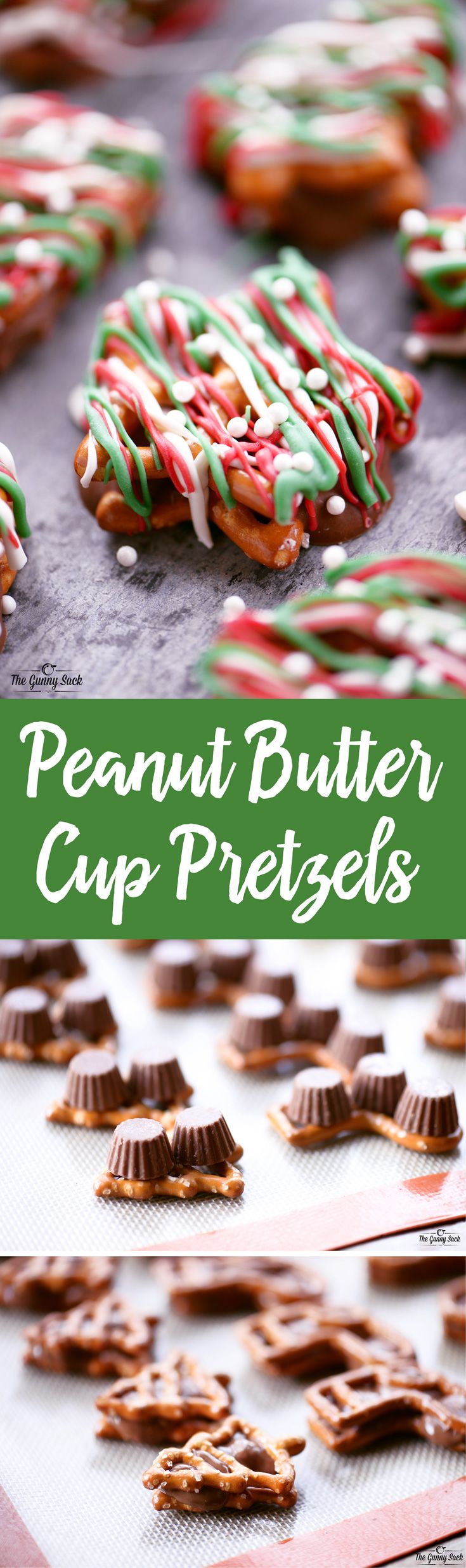 the peanut butter cup pretzels are ready to be eaten