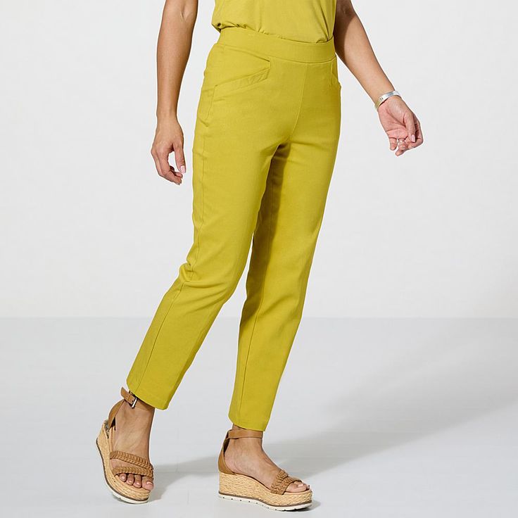 WynneLayers FlatterFIT Straight Leg Pant From workplace to weekend, you'll live in these super-comfy straight leg pants with a flattering fit and slanted welt pockets. Green Tapered Leg Pants With Pull-on Style, Green Pull-on Ankle-length Pants, Comfortable Spring Pants With Pockets, Comfortable Straight Leg Bottoms With Comfort Stretch, Green Pull-on Tapered Leg Pants, Comfort Stretch Bottoms With Straight Leg, Comfortable Ankle-length Pants For Spring, Comfortable Tapered Leg Bottoms For Spring, Green Tapered Leg Pull-on Pants