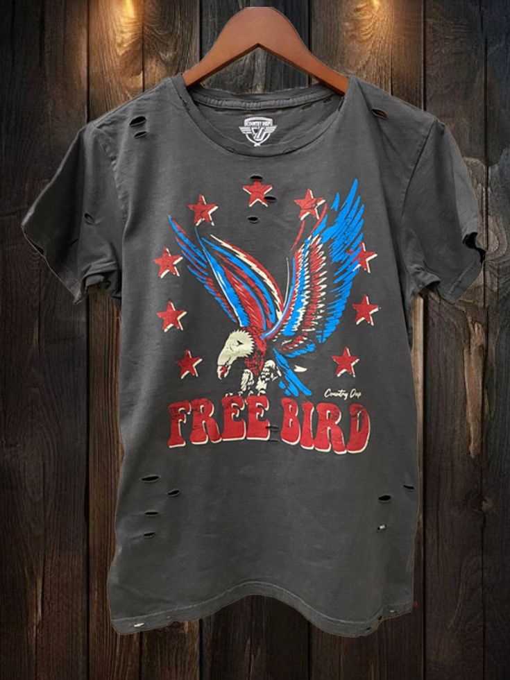 Country Deep Free Bird festival Distressed Unisex T shirt vintage wash black Throw back vintage tee from 1980's 40 Singles Jersey 100% Cotton Premium quality ringspun and compacted cotton Fine Cotton Jersey that is pigment dyed for a more vintage look Features tears and destroyed features at neck and on body Each piece is unique as this process is done by hand! 3.8 oz Made In USA Every garment dye item can be a slightly different shade in color since this is a laundry dye process. Enjoy its uniq Vintage Faded T-shirt Pre-washed, Stonewashed Band Merch T-shirt With Crew Neck, Band Merch Stonewashed Crew Neck T-shirt, Vintage Distressed T-shirt For Festivals, Stonewashed Band Merch Crew Neck Top, Edgy Faded Distressed T-shirt, Band Merch Stonewashed T-shirt For Streetwear, Vintage Acid Wash Pre-washed T-shirt, Vintage Washed T-shirt For Festival