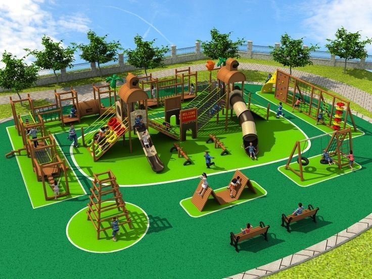 an artist's rendering of a children's play area