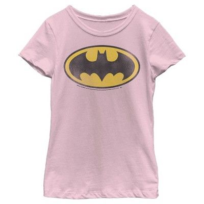 The citizens of Gotham City never need fear as long as one of these officially licensed DC Comics Batman Distressed Bat Logo Girls' Graphic T-Shirts is around! Join the Dark Knight on his next great adventure with a cool Batman design that shows off an eye-catching iconic distressed bat logo printed across the front! Gotham needs a hero and not be left in darkness, put on this tee and save them in style! Vintage Halloween Shirt, Pink Cute Clothes, T-shirt Aesthetic, 90s Dark Fashion, Stuff To Print, Thrifted Graphic Tee, Scene Shirts, Aesthetic Graphic Tees, All Over Print Tshirt