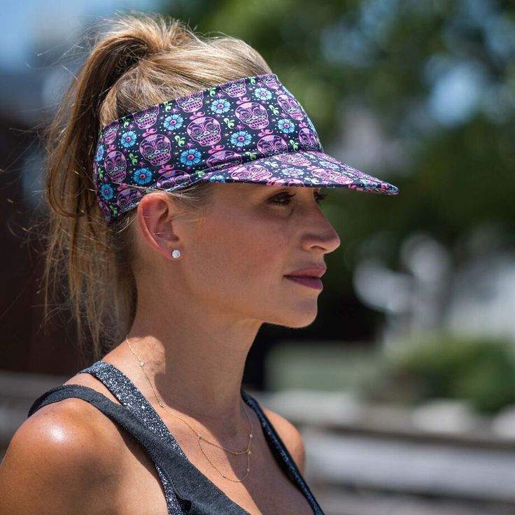 This lightweight visor is designed for the Day of the "Run" enthusiasts. Our performance visor features a wide brim and stretchable band for all-day comfort. The breathable and moisture-wicking material keeps you dry and cool during any activity. These foldable visors are also reversible, offering two unique designs in one! The design on one side features an all-over Day of the Run pattern and solid black with Day of the Run pattern on the brim on the other. Keep the sun, hair, and sweat off you Sun Hair, Sole Sisters, Outdoor Enthusiast, Running Clothes, The Run, Race Day, Personalized Products, Wide Brimmed, We Wear