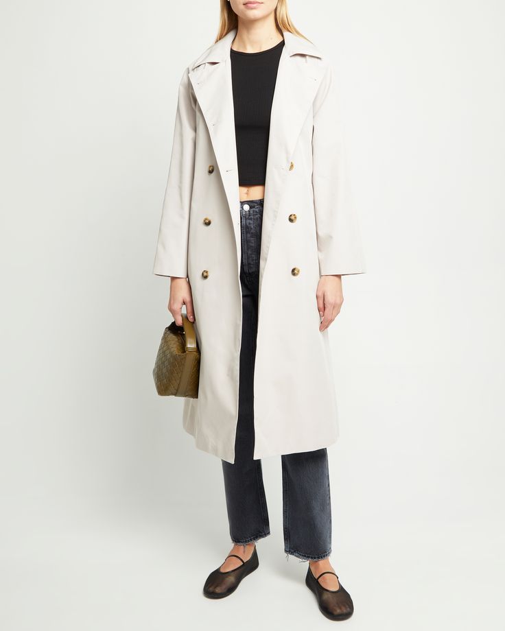 Price Comparison Few Moda $109 Everlane $298 Reformation $368 Product Details The Louie Trench Coat is a timeless wardrobe staple. Crafted from light and comfortable fabric, this classic trench coat features lapels, an adjustable waist tie, and front buttons for a custom fit. An elegant addition to any wardrobe. - Front buttons and adjustable waist tie- Lining- Pockets- Content: Main Fabric: 58% Cotton, 42% Polyester ; Lining: 100%Polyester Style# C23WOU50120G Fit Notes - Model wearing a size S Timeless Belted Long Sleeve Outerwear, Timeless Gabardine Outerwear For Spring, Timeless Outerwear With Belted Cuffs, Timeless Spring Outerwear With Double Button Closure, Classic Outerwear With Belted Cuffs For Daywear, Classic Spring Outerwear In Gabardine, Timeless Gabardine Outerwear For Fall, Timeless Long Sleeve Gabardine Outerwear, Classic Spring Outerwear With Double-breasted Button