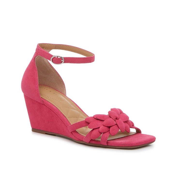 Kelly & Katie-Spruce Sandal Spruce up your spring and summer formal looks with a new pair of shoes! Complete with a solid wedge heel, a floral accent, and strappy details, the Spruce sandals from Kelly & Katie will make any outfit blossom. The Spruce, Summer Formal, Fancy Shoes, Formal Looks, Pink Fabric, Wedge Heels, Hot Pink, Blossom, Wedges