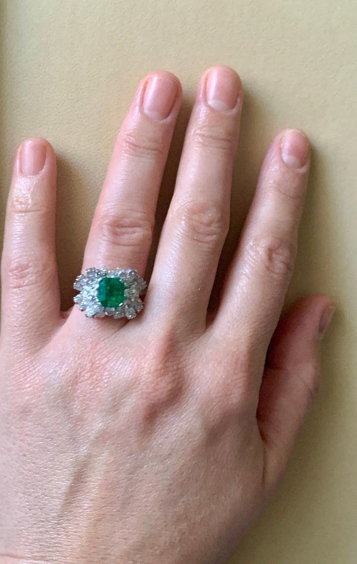 Emerald And Diamond Ring, Classic Cocktail, Colombian Emeralds, No Color, Emerald Diamond, Cocktail Ring, Cocktail Rings, Emerald Cut, Diamond Rings