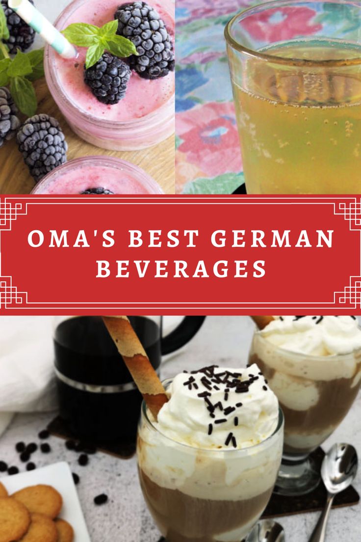 BEST Drink Recipes made Just like Oma German Beverages Non Alcoholic, Oktoberfest Alcoholic Drinks, German Non Alcoholic Drinks, German Drinks Nonalcoholic, German Centerpiece Ideas, Oktoberfest Cocktails, German Cocktails, Oktoberfest Drinks, German Thanksgiving