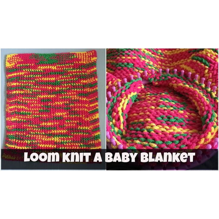 an image of a knitted blanket with the words loon knit a baby blanket