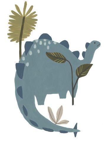 an illustration of a dinosaur holding a flower